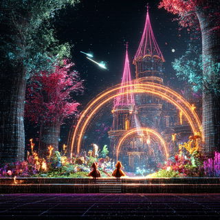 Photocascade style, Midjourney V7: retro fairy-tale illustration