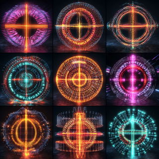 Photocascade style, Midjourney V7: creative pattern composition