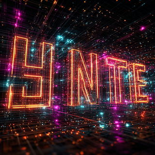 Photocascade style, Midjourney V7: typographic composition with large letters