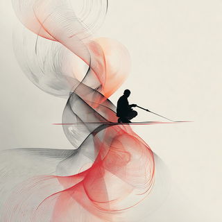 Contourisograph style, Midjourney V7: editorial illustration for popular scientific magazine cover