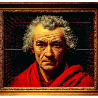 Mechanopeia style, Midjourney V7: classical 18th-century oil painting