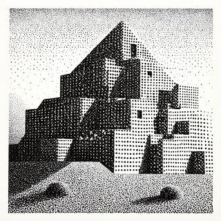 Blackwater Caravanserai style, Midjourney V7: abstract 3D render