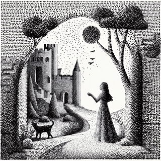 Blackwater Caravanserai style, Midjourney V7: retro fairy-tale illustration
