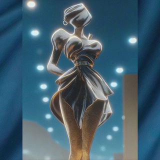 Goldrim Monolithics style, Midjourney V7: haute-couture fashion outfit