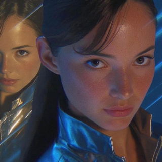 Goldrim Monolithics style, Midjourney V7: photographic portrait of female protagonist