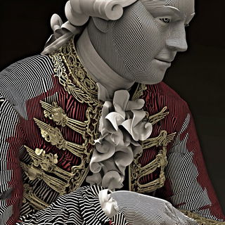 Checkerloom style, Midjourney V7: classical 18th-century oil painting