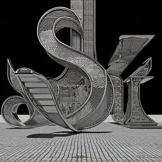 Checkerloom style, Midjourney V7: typographic composition with large letters