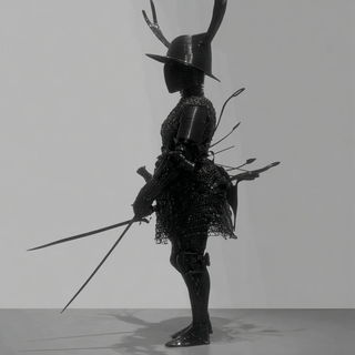 Velcrag style, Midjourney V7: concept art character design of retropunk steam knight