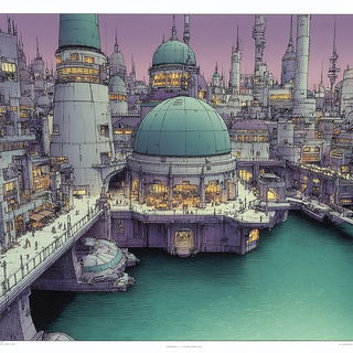 Ruinfleur style, Midjourney V7: megacity with futuristic bioarchitecture