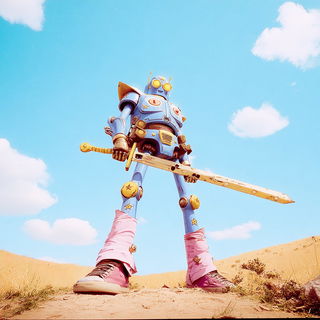 Cloudsmoke Populism style, Midjourney V7: concept art character design of retropunk steam knight