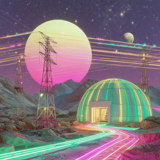 Chromatropic style, Midjourney V7: cinematic shot from sci-fi movie