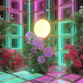 Chromatropic style, Midjourney V7: creative pattern composition