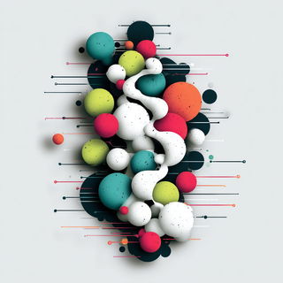 Silhouettic Marblestorm style, Midjourney V7: abstract 3D render