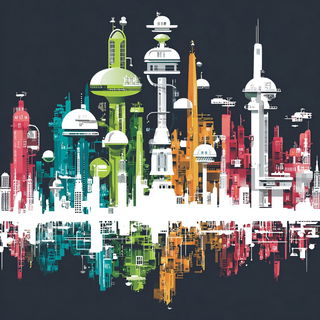 Silhouettic Marblestorm style, Midjourney V7: megacity with futuristic bioarchitecture