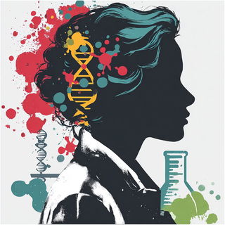 Silhouettic Marblestorm style, Midjourney V7: editorial illustration for popular scientific magazine cover