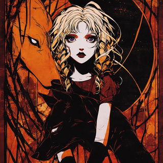 Ravensmoke style, Midjourney V7: retro fairy-tale illustration