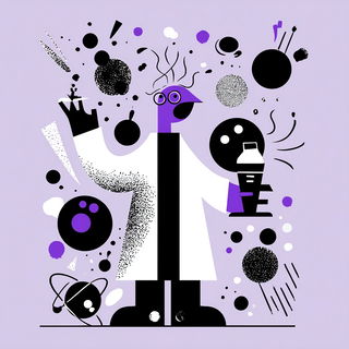 Blobstripe Constructivism style, Midjourney V7: editorial illustration for popular scientific magazine cover