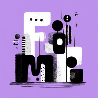 Blobstripe Constructivism style, Midjourney V7: typographic composition with large letters
