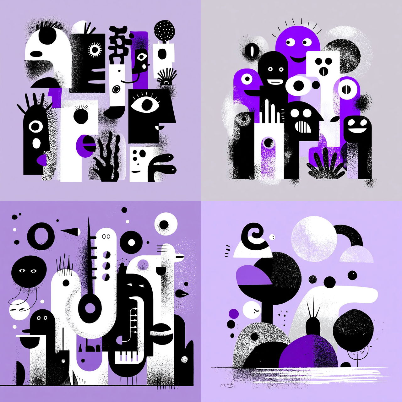 Blobstripe Constructivism style, Midjourney V7, render 1 of 4