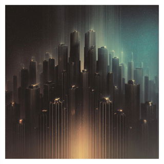 Geomantic Scanform style, Midjourney V7: megacity with futuristic bioarchitecture