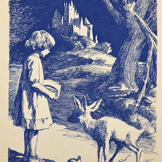 Linowave Paradox style, Midjourney V7: retro fairy-tale illustration