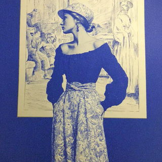 Linowave Paradox style, Midjourney V7: haute-couture fashion outfit