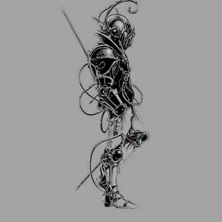 Florengrave style, Midjourney V7: concept art character design of retropunk steam knight
