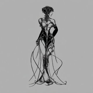 Florengrave style, Midjourney V7: haute-couture fashion outfit