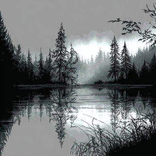 Florengrave style, Midjourney V7: realistic landscape photograph of quiet dawn