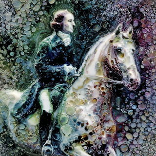 Chromacellularism style, Midjourney V7: classical 18th-century oil painting