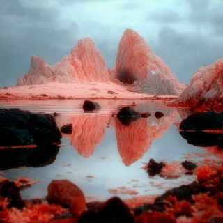 Television Ash style, Midjourney V7: abstract 3D render