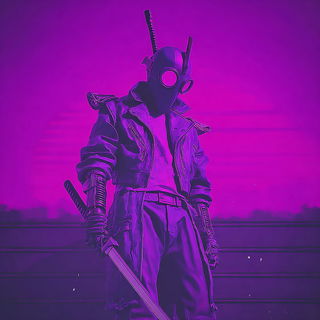 Perimagenta style, Midjourney V7: concept art character design of retropunk steam knight