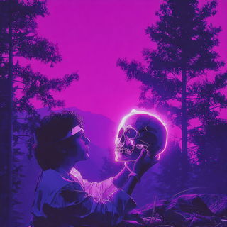 Perimagenta style, Midjourney V7: editorial illustration for popular scientific magazine cover