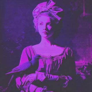 Perimagenta style, Midjourney V7: classical 18th-century oil painting