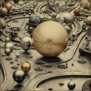 Cinemachinery style, Midjourney V7: abstract 3D render