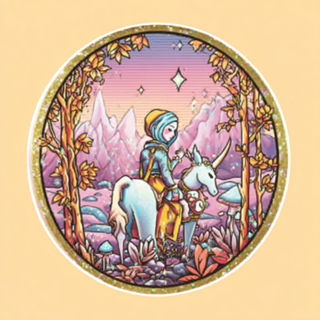 Ocellus Aureate style, Midjourney V7: retro fairy-tale illustration