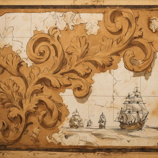 Scenographia style, Midjourney V7: creative pattern composition