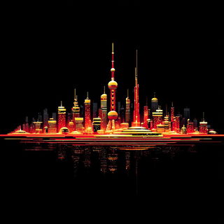 Gilt Ripcurrent style, Midjourney V7: megacity with futuristic bioarchitecture
