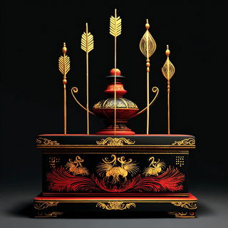 Gilt Ripcurrent style, Midjourney V7: traditional folk art