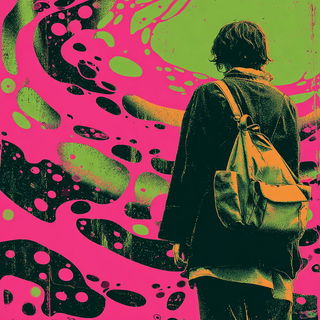 Neon Pink Riot style, Midjourney V7: creative pattern composition