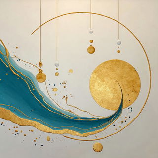 Tidegilt style, Midjourney V7: abstract 3D render