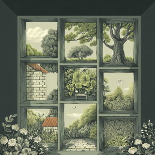 Terracegothic style, Midjourney V7: creative pattern composition
