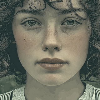 Terracegothic style, Midjourney V7: photographic portrait of female protagonist