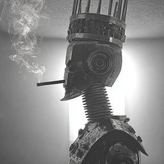 Colossafair style, Midjourney V7: concept art character design of retropunk steam knight