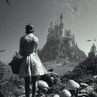 Colossafair style, Midjourney V7: retro fairy-tale illustration