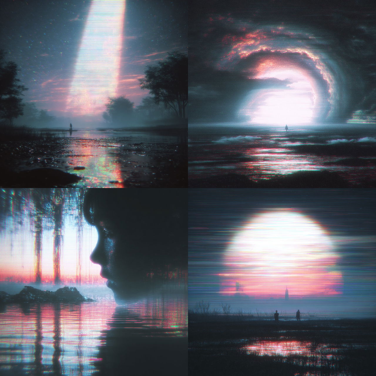 Scanline Occultation style, Midjourney V7, render 1 of 4