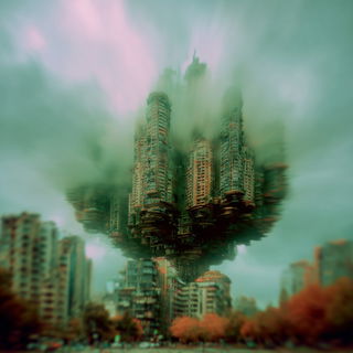 Velocipastoral style, Midjourney V7: megacity with futuristic bioarchitecture