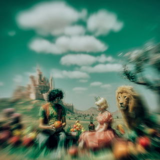 Velocipastoral style, Midjourney V7: retro fairy-tale illustration