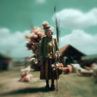 Velocipastoral style, Midjourney V7: traditional folk art