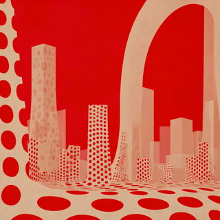 Archdrift style, Midjourney V7: megacity with futuristic bioarchitecture